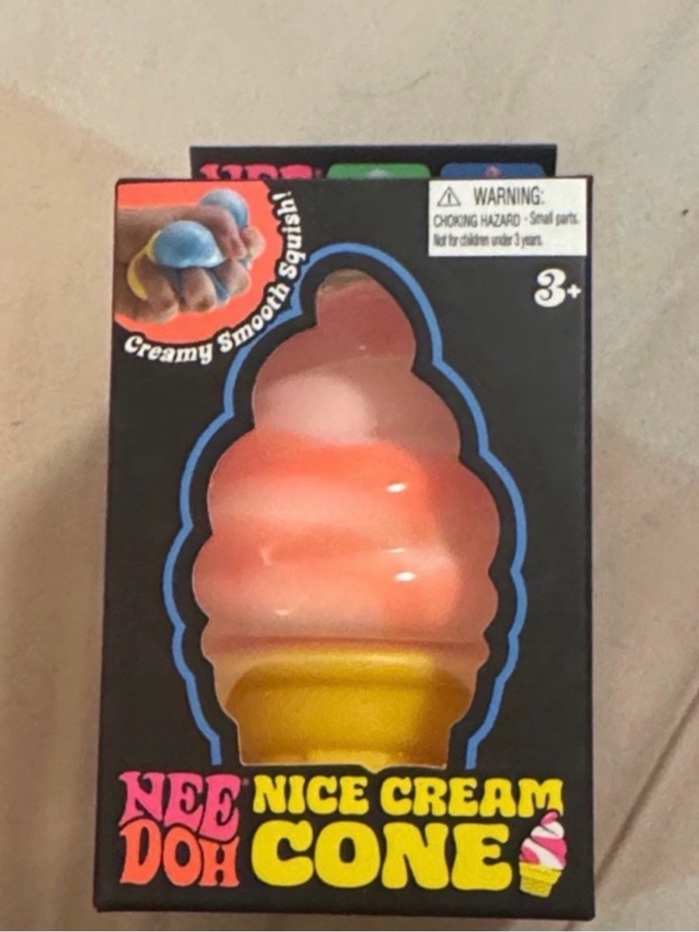 Squishy Toy - Pink & Yellow Creamy Ice Cream